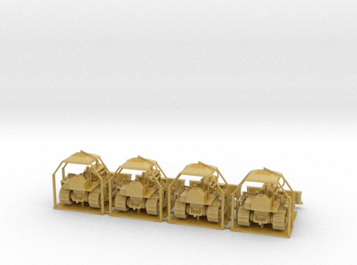 Ho Scale D47U Bulldozer   (Quad Pack) 3d printed 