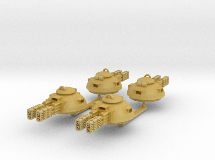 Gaslands 4 pack of gauss turret weapons 3d printed
