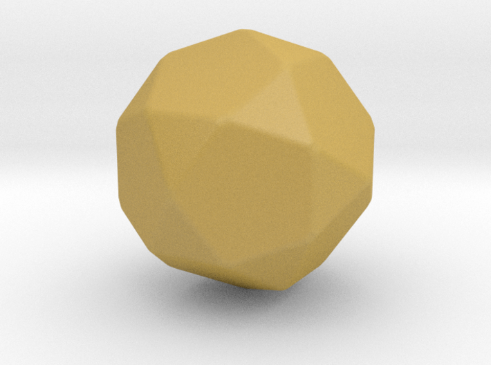Icosidodecahedron - 10mm - Rounded V2 3d printed 