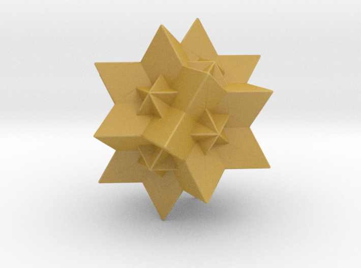 Great Rhombic Triacontahedron - 10 mm - Rounded V1 3d printed