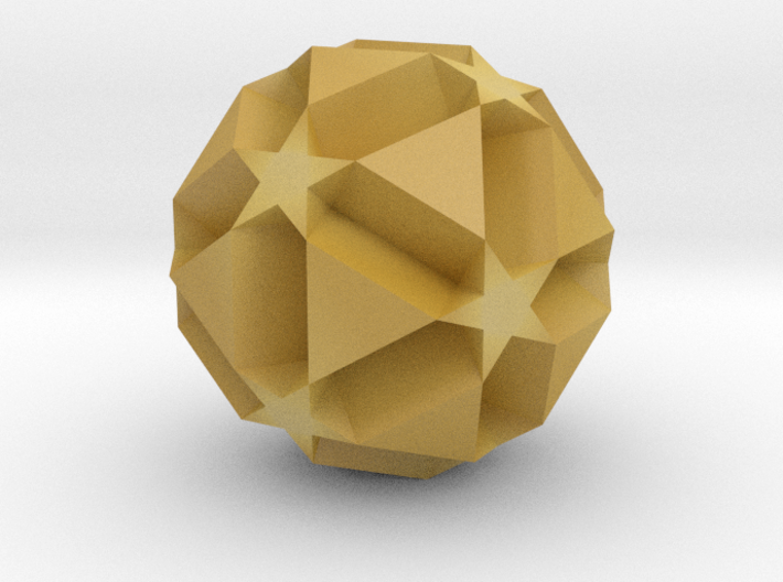 Small Ditrigonal Dodecicosidodecahedron - 10mm 3d printed