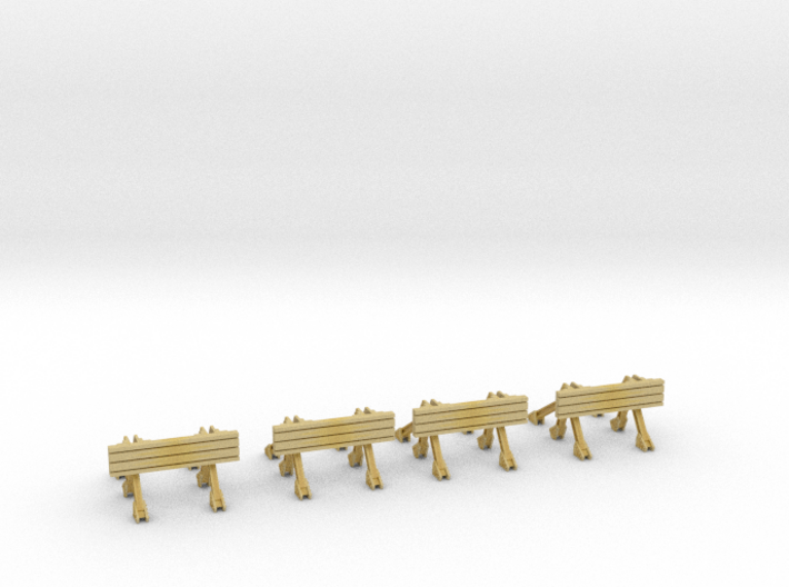 Railroad Buffer Set HO Scale by Outland Models 3d printed