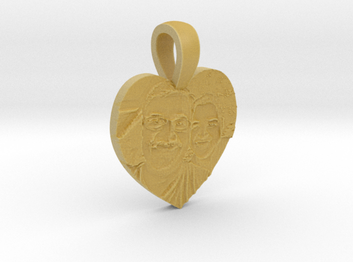 Picture embossed Pendant 3d printed