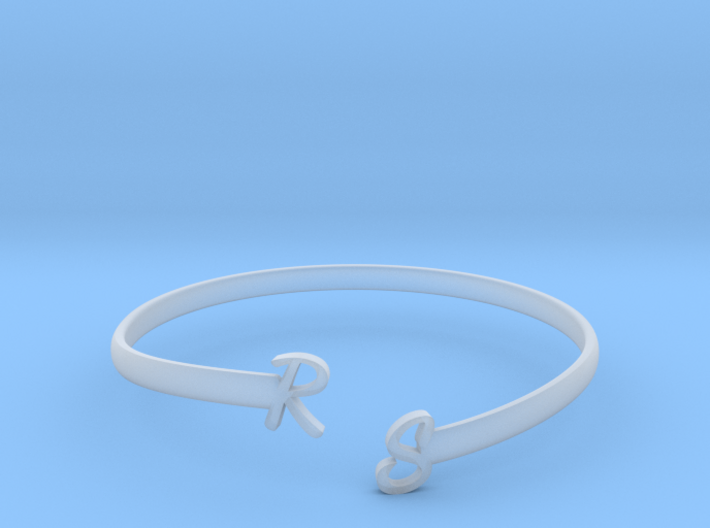Crossover Initials Bracelet 3d printed