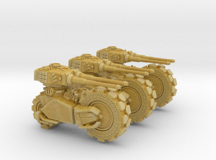 Space Dwarf Panzer Bike 6mm scale 3-pack 3d printed