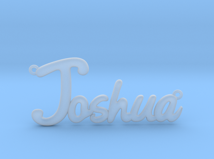 Joshua Shiny Surface Jewelry Font Necklace Pendant 3d printed