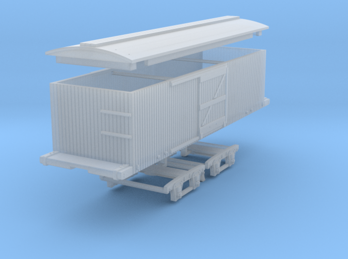HO Harlan &amp; Hollingsworth 27'-10&quot; Boxcar Complete 3d printed