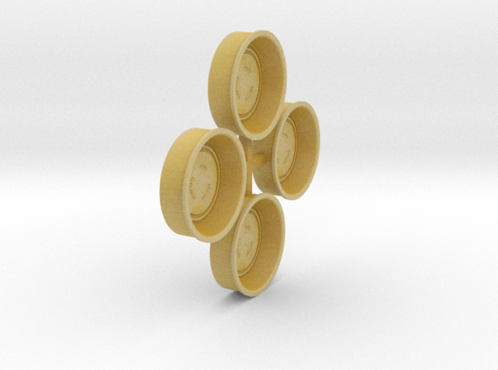 1970-73 Ford Dog Dish Caps with Trim Rings, 1:25 3d printed 