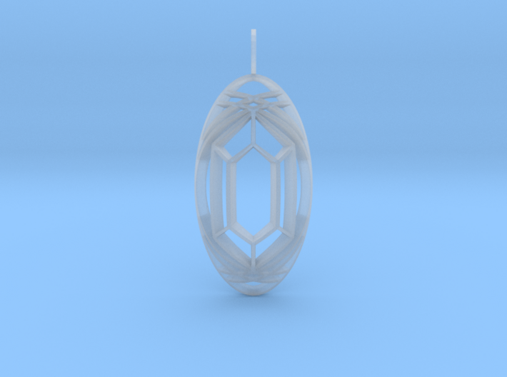 Aura Glow (Faceted Crystal, Domed) 3d printed