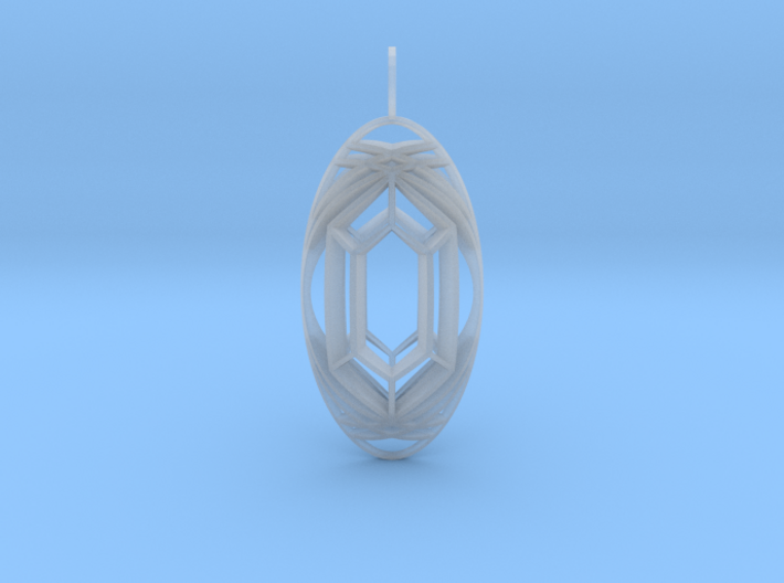 Aura Glow (Faceted Crystal, Double-Domed) 3d printed