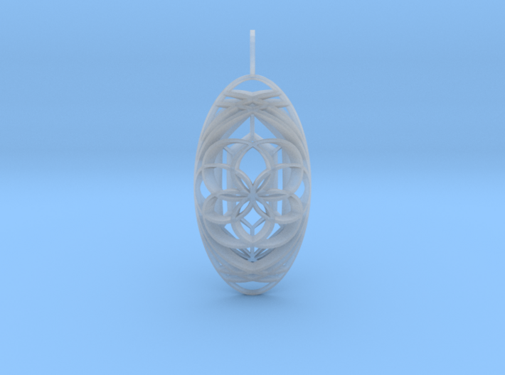 Aura Glow (Seed of Life &amp; Crystal, Double-Domed) 3d printed