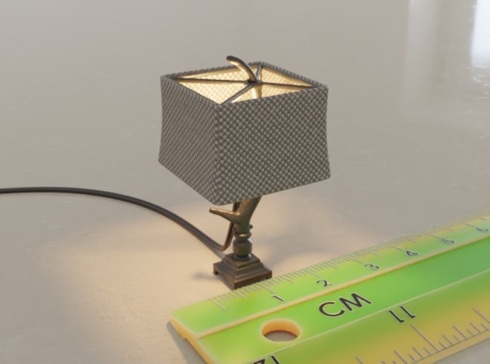 Miniature Rustic Twig Desk Lamp 3d printed Miniature Rustic Twig Desk Lamp Render Lit