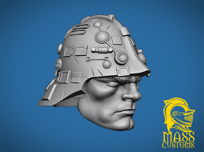 Weapon Master Head for 5.5 & 1/12 Scale 3d printed Render