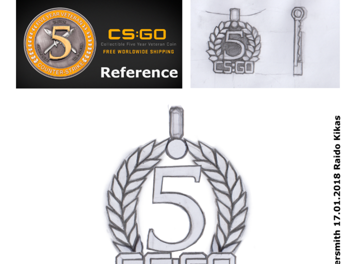 CS:GO - 5 Year Medallion 3d printed 
