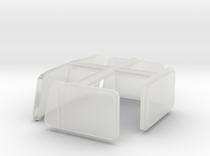 1/50th Early Autocar truck cab glass 3d printed