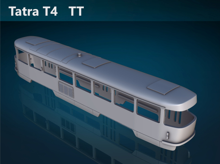 Tatra T4 TT [body] 3d printed Tatra T4 TT top rendering