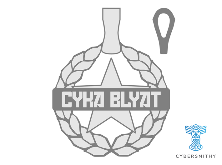 Cyka Blyat GOPNIK MACTEP Pendant 3d printed concept art
