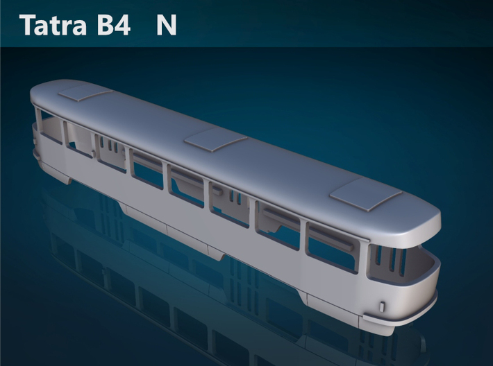 Tatra B4 N [body] 3d printed Tatra B4 N top rendering