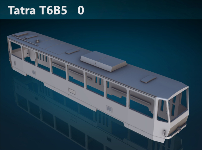 Tatra T6B5 0 Scale [body] 3d printed Tatra T6B5 0 top rendering