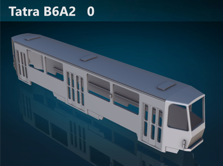 Tatra B6A2 0 Scale [body] 3d printed Tatra B6A2 0 top rendering