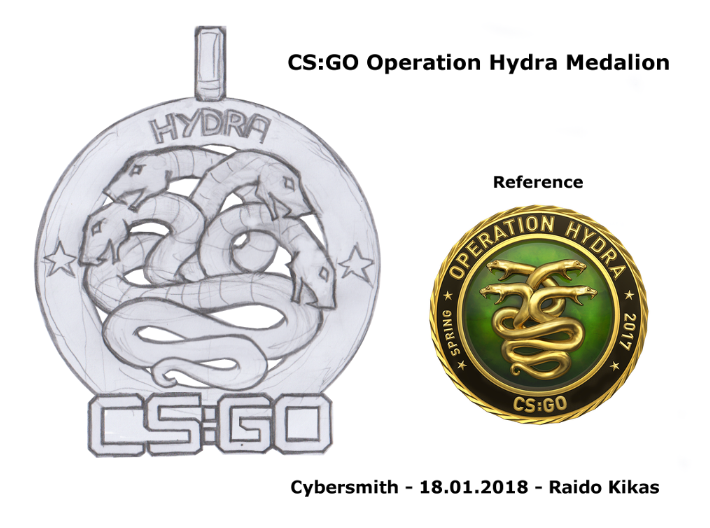 CS:GO - Operation Hydra Keychain 3d printed concept art