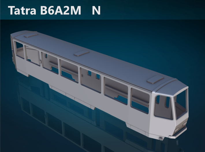 Tatra B6A2M N [body] 3d printed Tatra B6A2M N top rendering