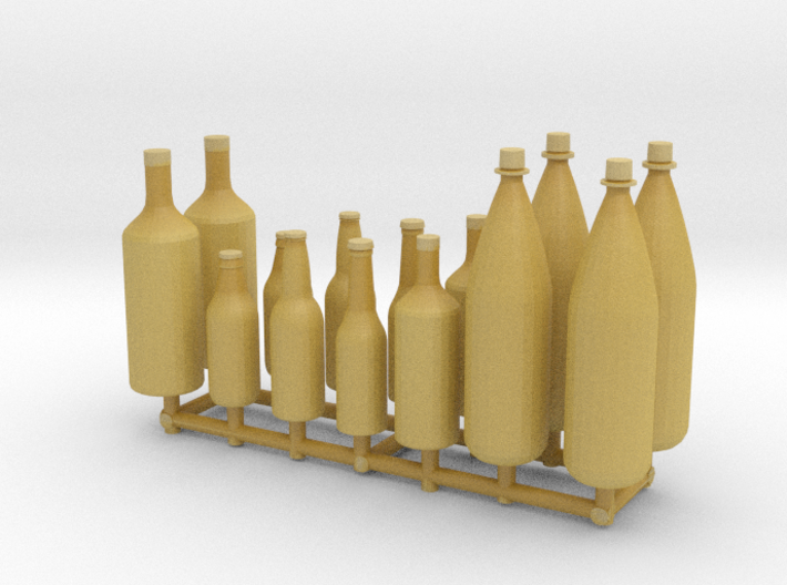 1/24 1/25 Beer bottles for display or diorama 3d printed