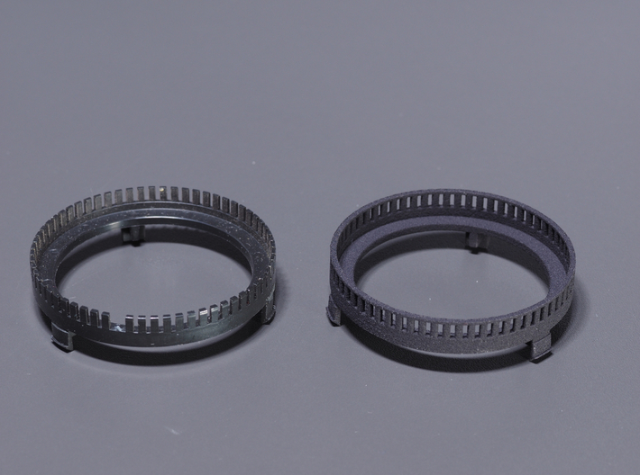 Studer A807 tacho ring V2 3d printed left: broken original, right: improved replacement