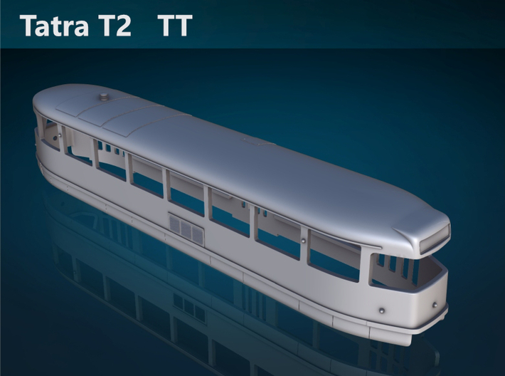 Tatra T2 TT [body] 3d printed Tatra T2 TT top rendering