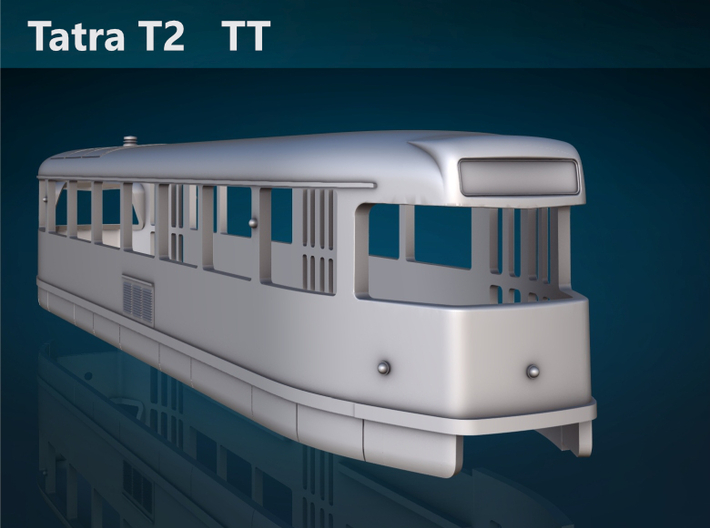 Tatra T2R TT [body] 3d printed Tatra T2R TT rear rendering