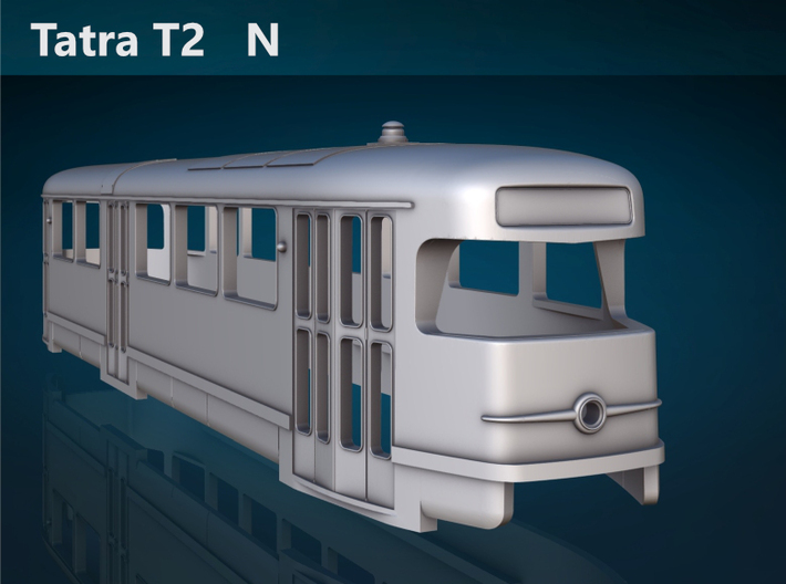 Tatra T2 N [body] 3d printed Tatra T2 N front rendering