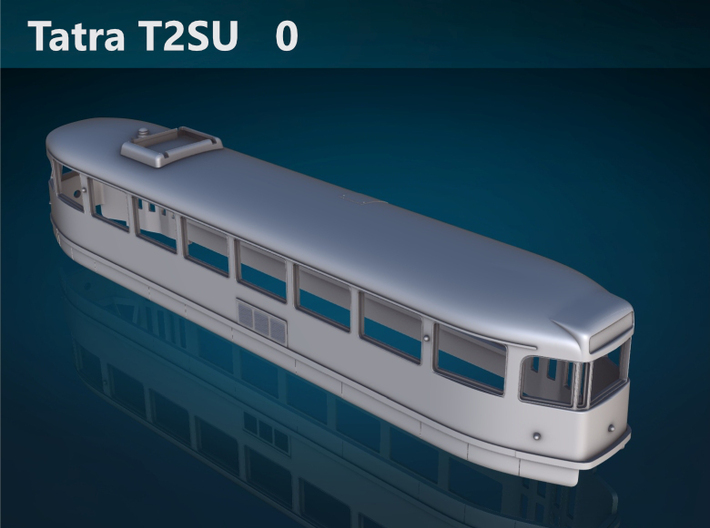 Tatra T2SU 0 Scale [body] 3d printed Tatra T2SU 0 top rendering