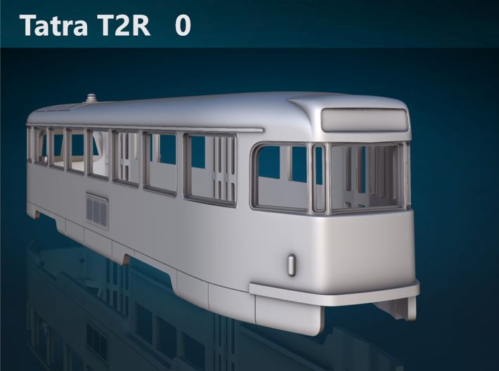 Tatra T2R 0 Scale [body] 3d printed Tatra T2R 0 rear rendering