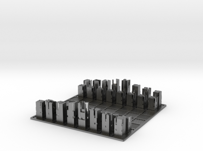 Abstract Chess Set 50mm Unmovable 3d printed