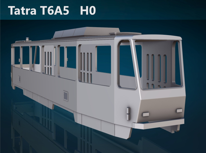 Tatra T6A5 H0 [body] 3d printed Tatra T6A5 H0 rear rendering