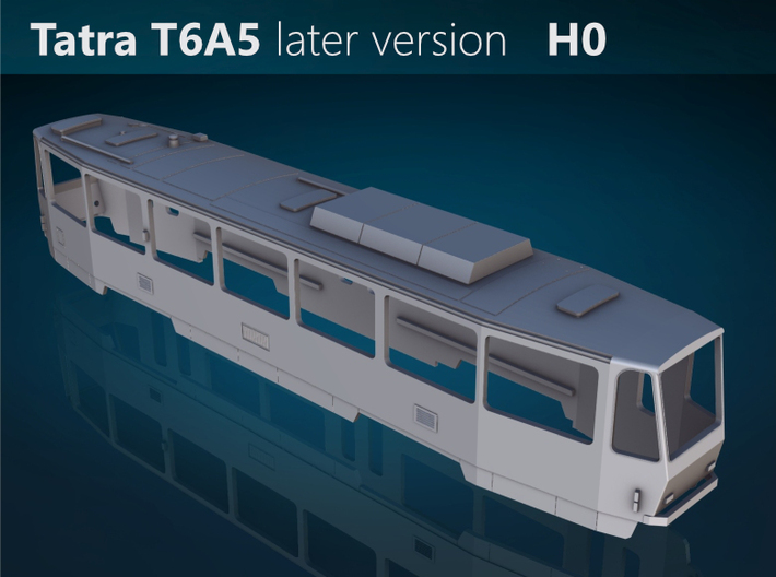 Tatra T6A5 Sliding door H0 [body] 3d printed Tatra T6A5 H0 top rendering