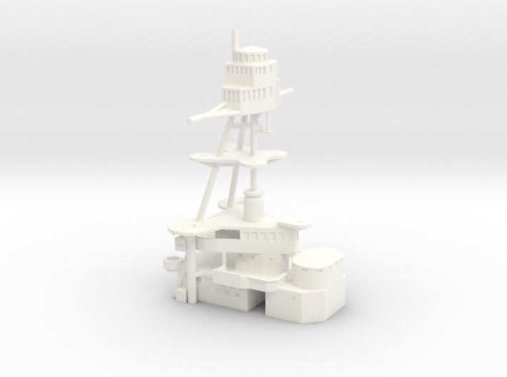 1/350 USS Oklahoma (1941) Superstructure &amp; Foremas 3d printed