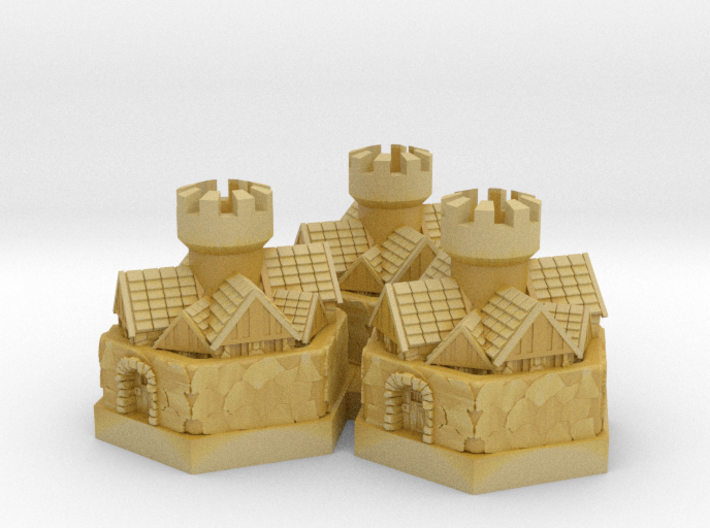25mm Hex Base City Game Pieces 3d printed