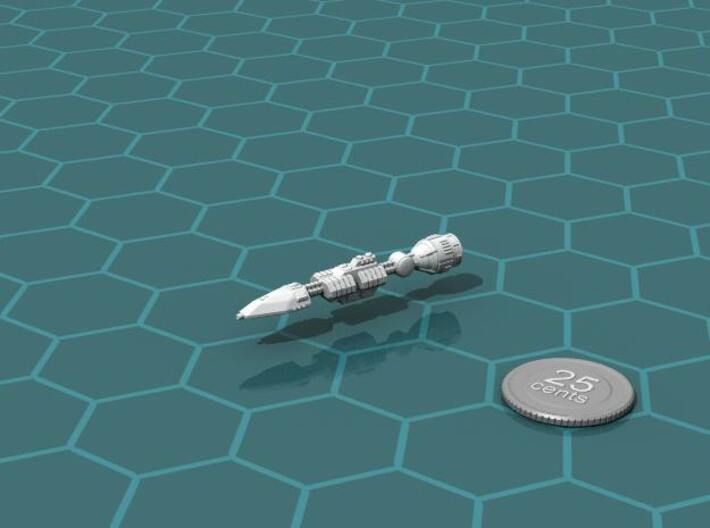 Ancients Cruiser 3d printed Render of the model, with a virtual quarter for scale.