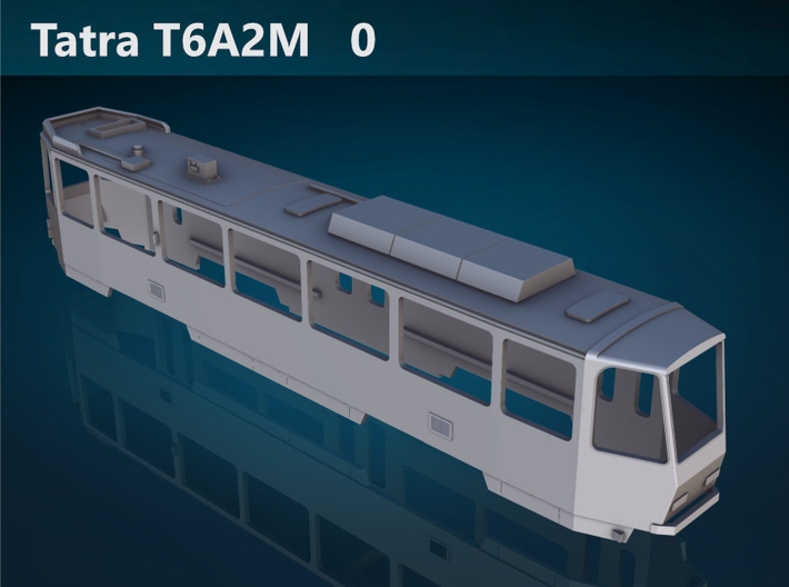Tatra T6A2M 0 Scale [body] 3d printed Tatra T6A2M 0 top rendering