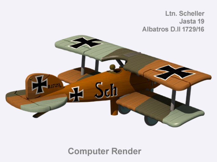 Albatros D.II 1729/16 (full color) 3d printed