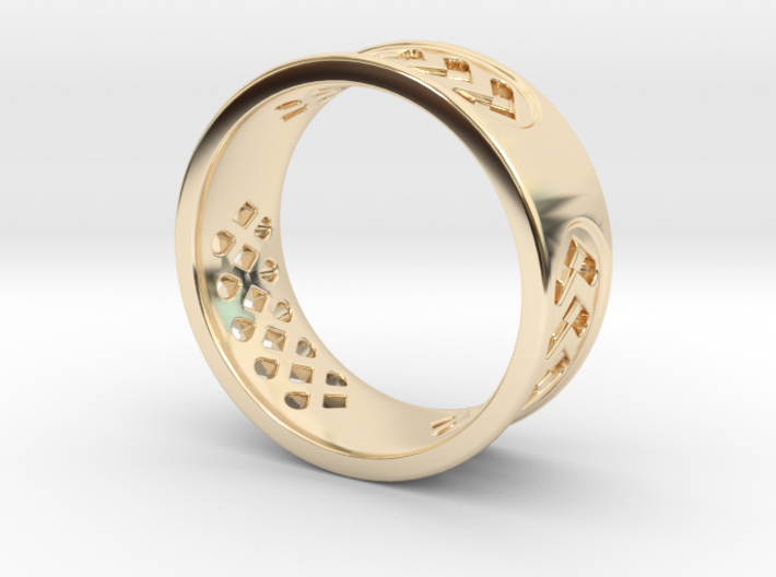 GEOMETRICALLY PATTERNED RING SIZE 12.5 3d printed