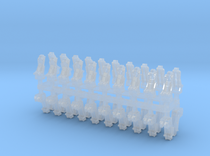 025C Russian and American Seats 1/144 - 20 of each 3d printed