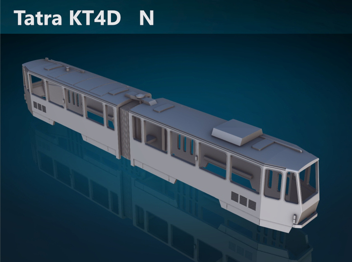 Tatra KT4D N [body] 3d printed Tatra KT4D top rendering