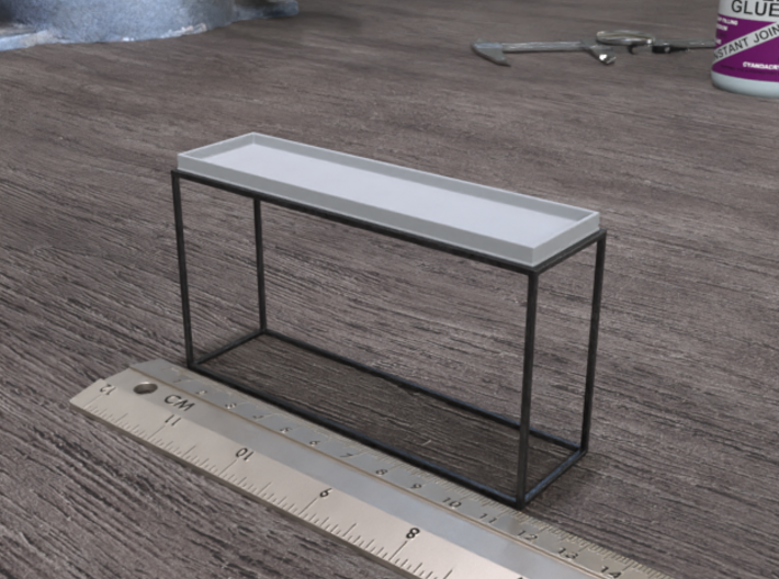 Miniature Tray Top Console Table Frame 3d printed Miniature Tray Top Console Table Detachable