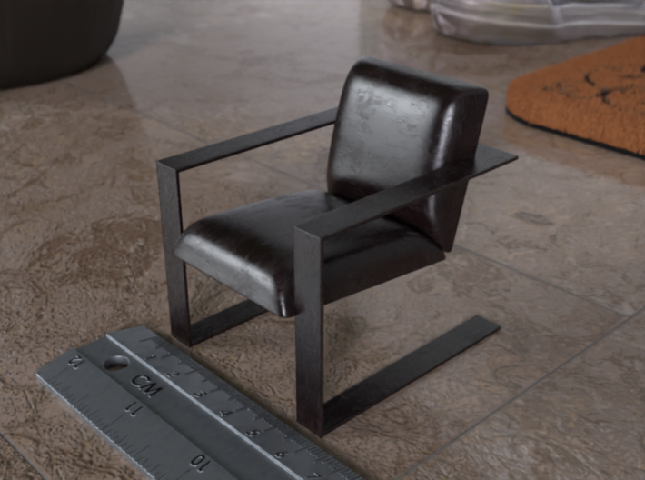 Miniature Luxury Modern Accent Chair 3d printed Miniature Luxurious Modern Accent Chair 