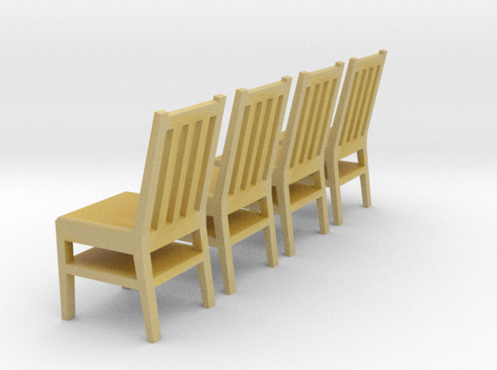 1/35 Scale 4 Wood Chairs 3d printed