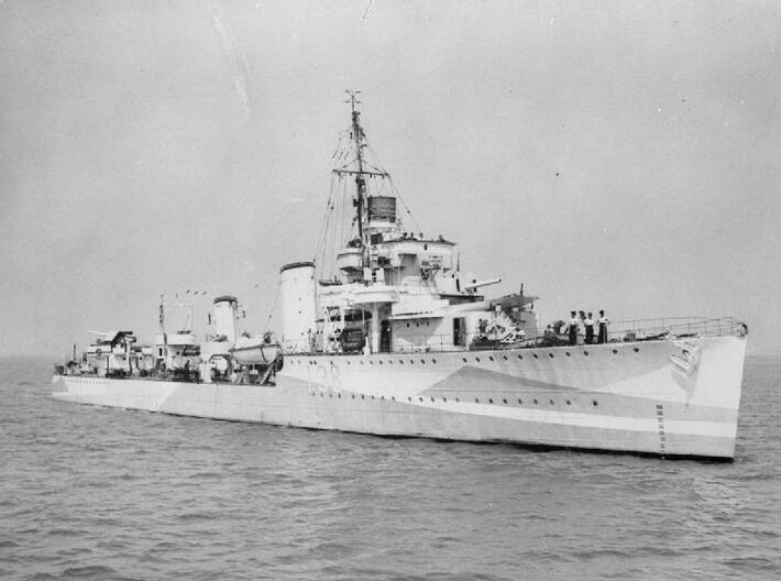 Nameplate HMS Ambuscade 3d printed Destroyer HMS Ambuscade.