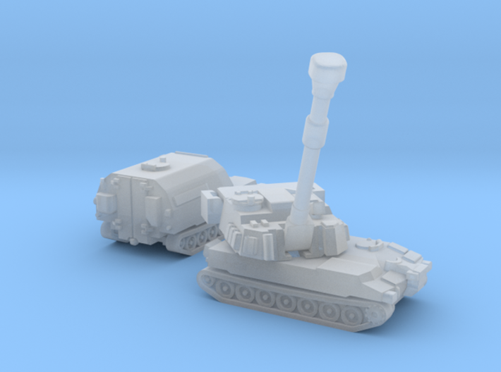 Paladin and Ammunition Supply Vehicle 1:160 scale 3d printed 