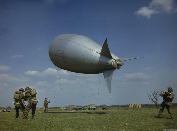 D-Day Barrage Balloon 1/350 Scale 3d printed